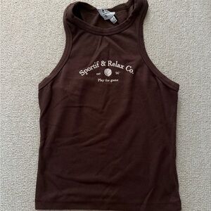 Princess Polly Chocolate Sporty Tank Top